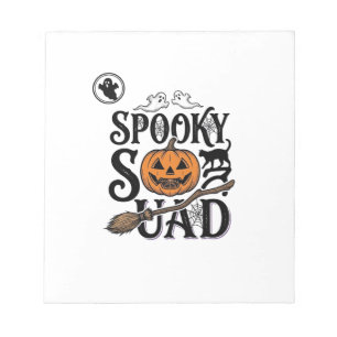 Griezelige Team T-shirt Vintage Halloween Groepson Notitieblok