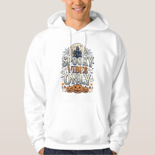 Griezelige trillingen alleen Halloween Geest Pompo Hoodie
