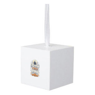 Griezelige trillingen alleen Halloween Geest Pompo Kubus Ornament