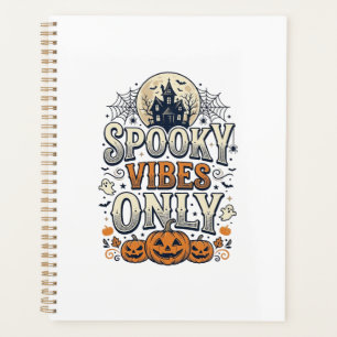 Griezelige trillingen alleen Halloween Geest Pompo Planner