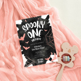 Griezelige Uitnodiging Halloween Verjaardag Roze V