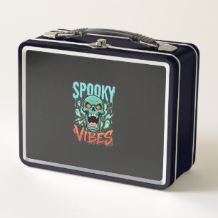 Griezelige Vibes Halloween Geest Schedel Design_1
