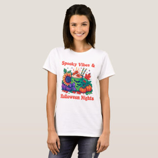 Griezelige Vibes Halloween Nacht Fun T-Shirt