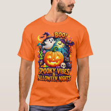 Griezelige Vibes Halloween Nächte Cute Geest en Po