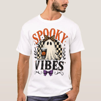 Griezelige Vibes Mooie Retro Halloween T-Shirt