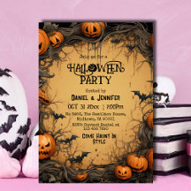 Griezelige vintage Jack-O-Lantern-vleermuis Hallow
