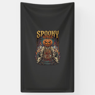 Griezelige Vires Halloween Pompoen Hoofd Oogbal Va Spandoek