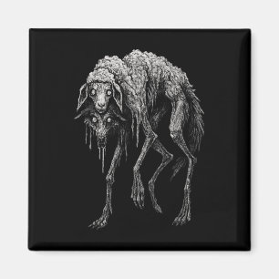 Griezelige Wolf Schaap Horror Griezelen Folklore G Magneet