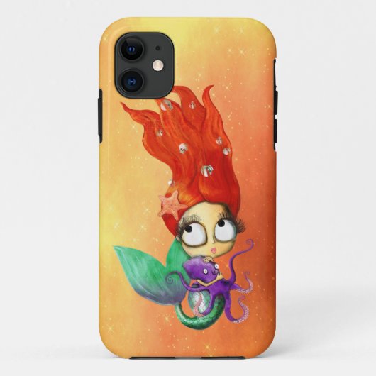Griezelige zeemeermin met Octopus Case-Mate iPhone Case (Achterkant)