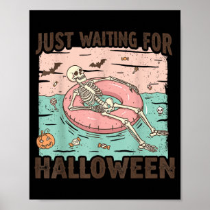 Griezelige zomer skelet die alleen maar wacht op H Poster