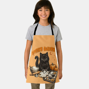 Griezelige Zwarte Kat Bakkerij Halloween Bakken Co Schort