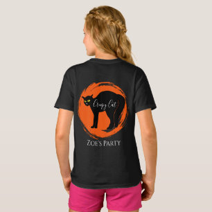 Griezelige Zwarte Kat Halloween T-shirt