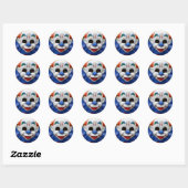 Griezeligste circusclown ooit! ronde sticker (Vel)