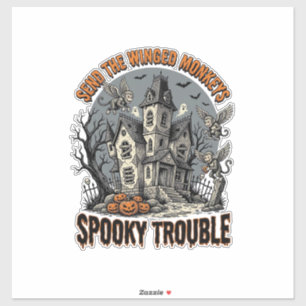 Griezels gevleugelde apen Griezels Halloween T-shi Sticker