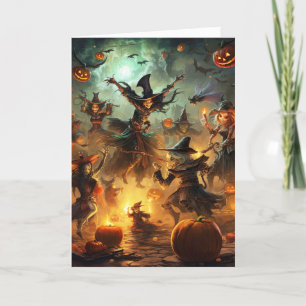 Griezels Halloween Heksen Feestdagen Kaart