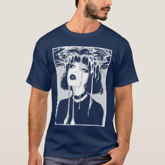 Griezels Meisje griezelige Horror Grunge Edgy Har T-shirt