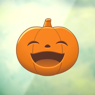 Griezende Halloween pompoen Raamsticker