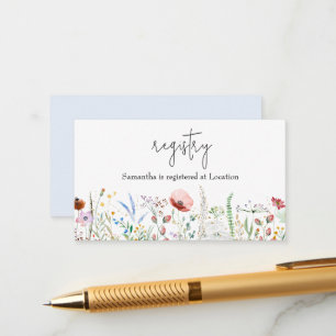 Griffie van het Baby shower Wildflower Informatiekaartje