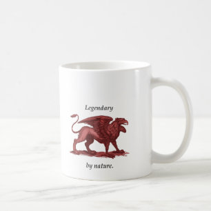 griffier illustratie, legendarisch naar natuur koffiemok