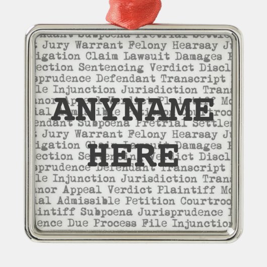 griffier kerst metalen ornament (Voorkant)