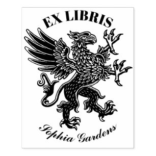 Griffin Ex Libris Rubberstempel