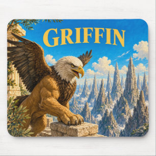 Griffin, gotische fantasie monster muismat