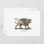 griffin ( gryphus greiff ) illustratie . briefkaart (Voorkant / Achterkant)