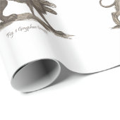  griffin ( gryphus greiff ) illustratie . cadeaupapier (Rol Hoek)