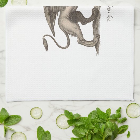 griffin ( gryphus greiff ) illustratie . theedoek (Gevouwen)