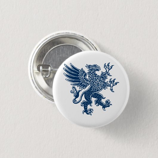Griffin - Indigo Blue Style Ronde Button 3,2 Cm (Voorkant /achterkant)