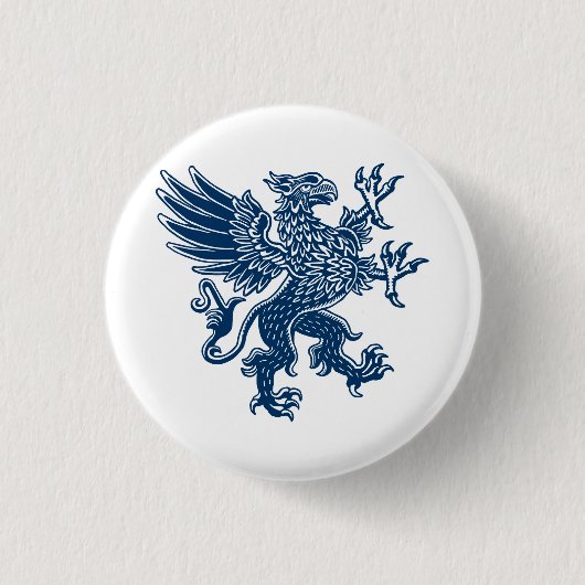Griffin - Indigo Blue Style Ronde Button 3,2 Cm (Voorkant)