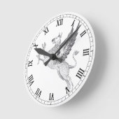  Griffin Letterpress Line Art Ronde Klok (Hoek)