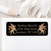 Griffin, monstre, étiquette d'adresse de retour (En situation)