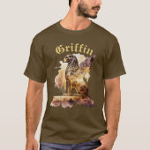 Griffin Mythologie Bruin Goud T-shirt (Voorkant)