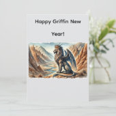 Griffin New Year! Feestdagenkaart (Staand voorkant)