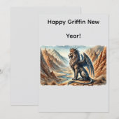 Griffin Nieuwjaar! Feestdagenkaart (Voorkant / Achterkant)