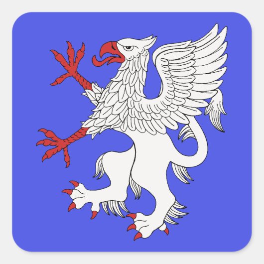 Griffin Rampant Argent Vierkante Sticker (Voorkant)
