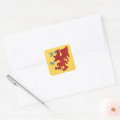 Griffin Rampant Gules Vierkante Sticker (Envelop)