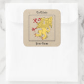 Griffin Rampant of Boekplaat Vierkante Sticker (Tas)