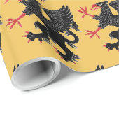 Griffin Rampant Sable Cadeaupapier (Rol Hoek)
