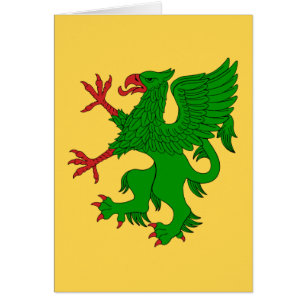 Griffin Rampant Vert Wenskaart