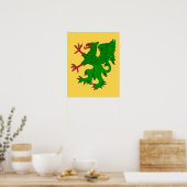 Griffin Staande Vert Poster (Keuken)