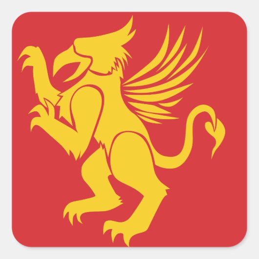 Griffin Vierkante Sticker (Voorkant)
