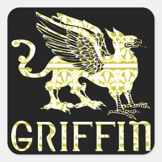 Griffin Vierkante Sticker (Voorkant)