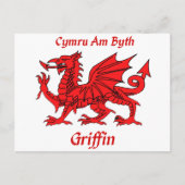 Griffin Welsh Dragon Briefkaart (Voorkant)