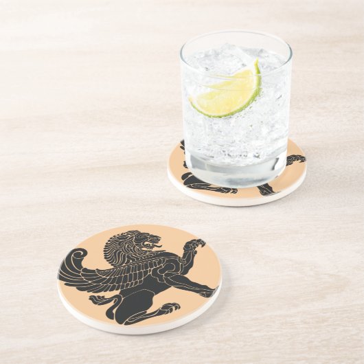 Griffin Zandsteen Onderzetter (Zijkant)