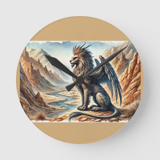 Griffins, Dragons, & Desolate landscapes Ronde Klok (Voorkant)