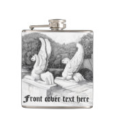 Griffins sculptuur monochrome potlood Art Heupfles (Voorkant)