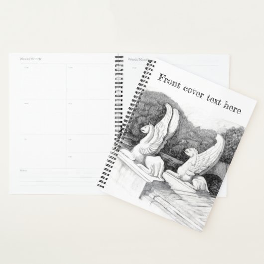 Griffins sculptuur monochrome potlood Art Planner (Display)