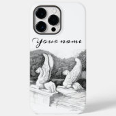 Griffins sculptuur monochroom Case-Mate iPhone case (Achterkant)